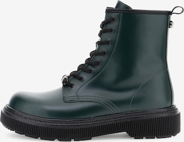 Stivaletto stringato di CAFè NOIR in verde: frontale