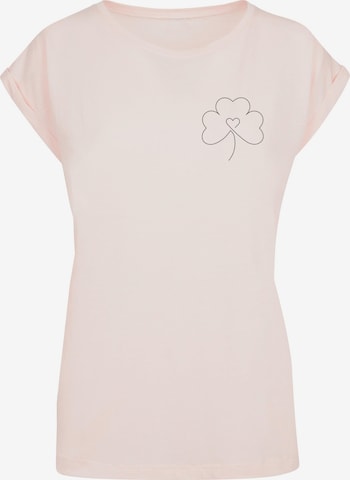 Merchcode Shirt 'Spring - Leaf Clover Flower' in Pink: front