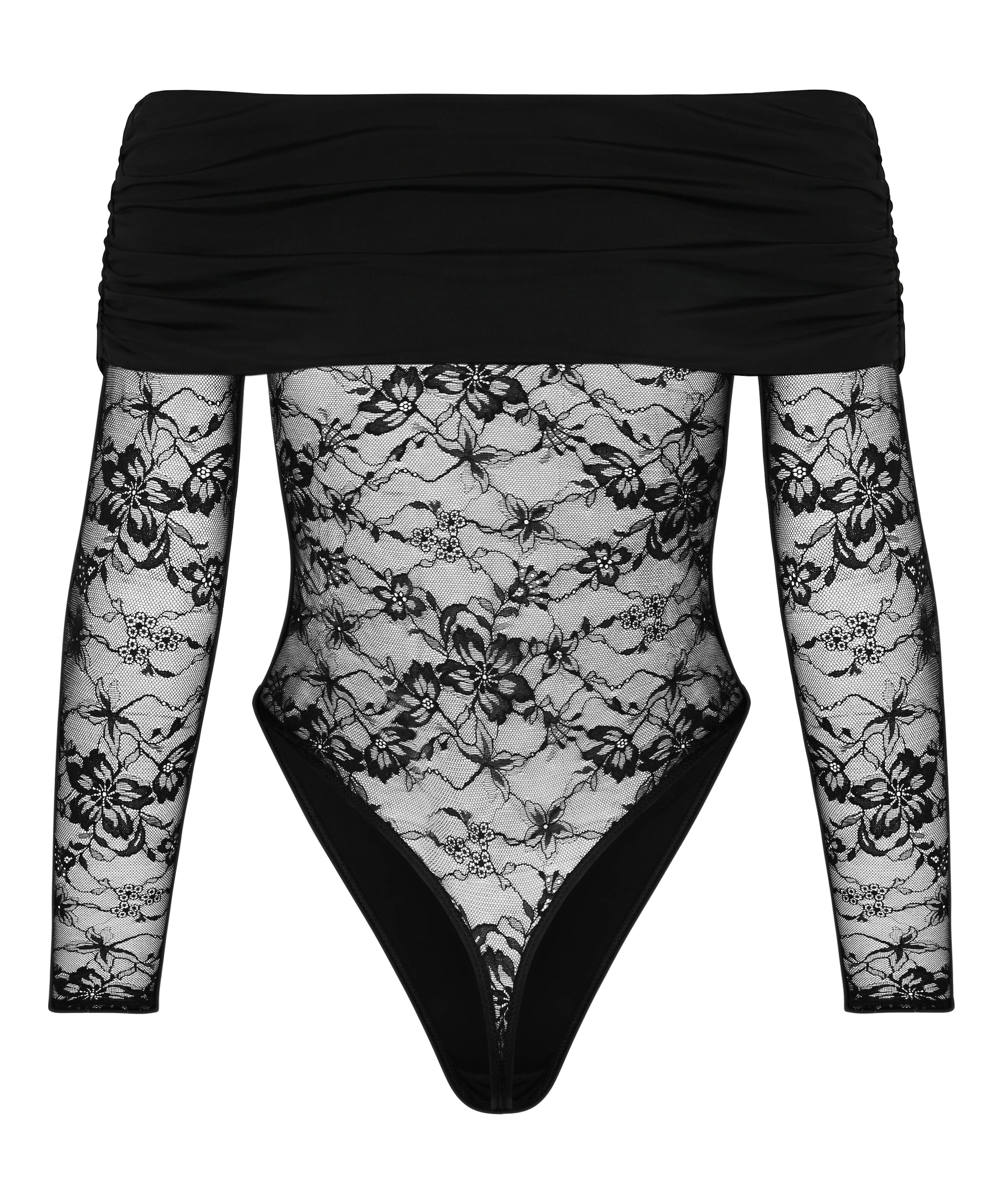 Hunkemöller Shirt bodysuit in Black