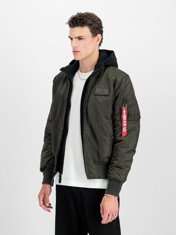 ALPHA INDUSTRIES Between-Season Jacket 'MA-1 D-Tec' in Green