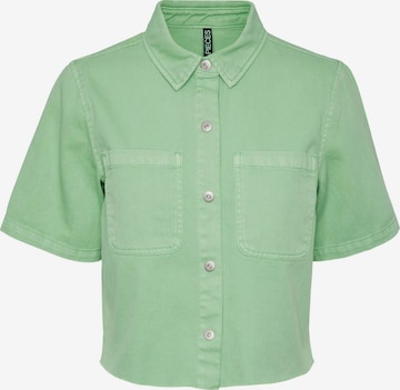 PIECES Bluzka 'BLUME' w kolorze zielony: przód