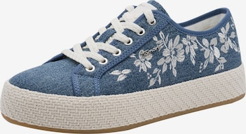 Tamaris Sneakers laag in Blauw: voorkant