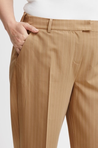 Fransa Regular Pleated Pants in Brown