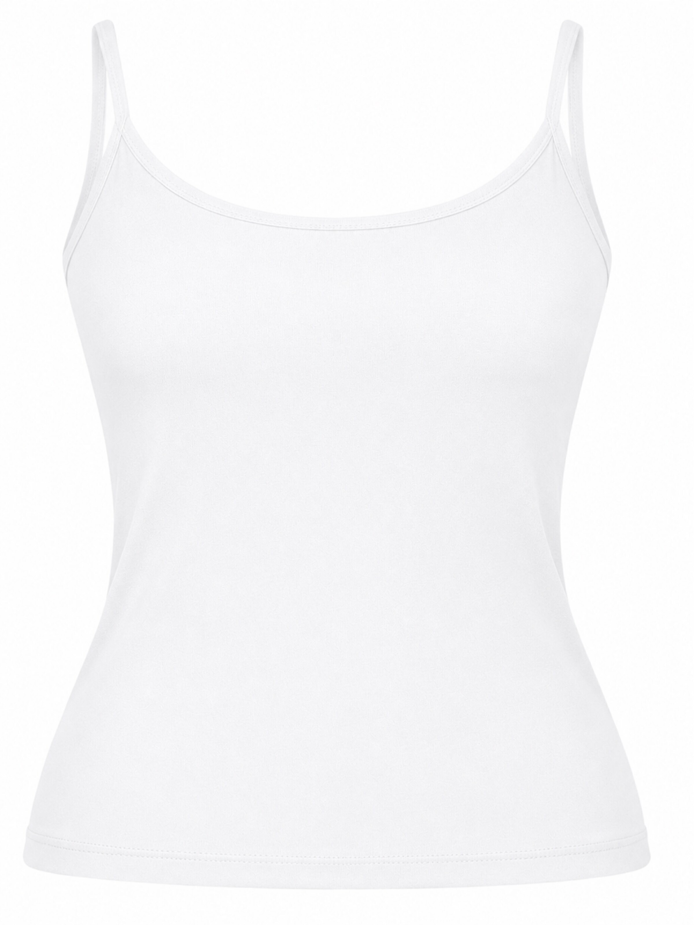 Albero Natur Top 'Spaghettiträger-Top aus 100 % Bio-Baumwolle – Verstellbare Träger' in White: front