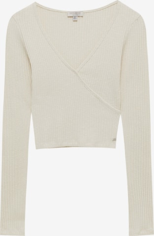 Pull&Bear Shirt in Beige: front