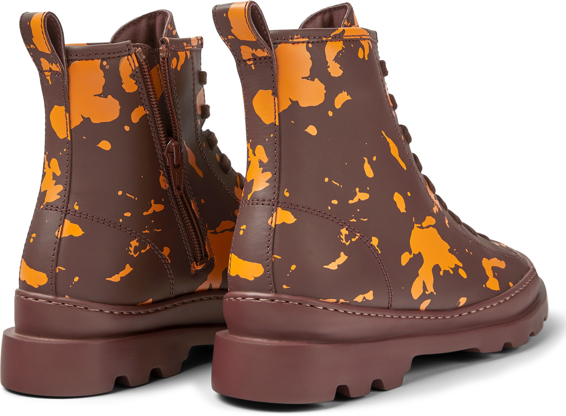 Stivaletto stringato 'Brutus' di CAMPER in rosso