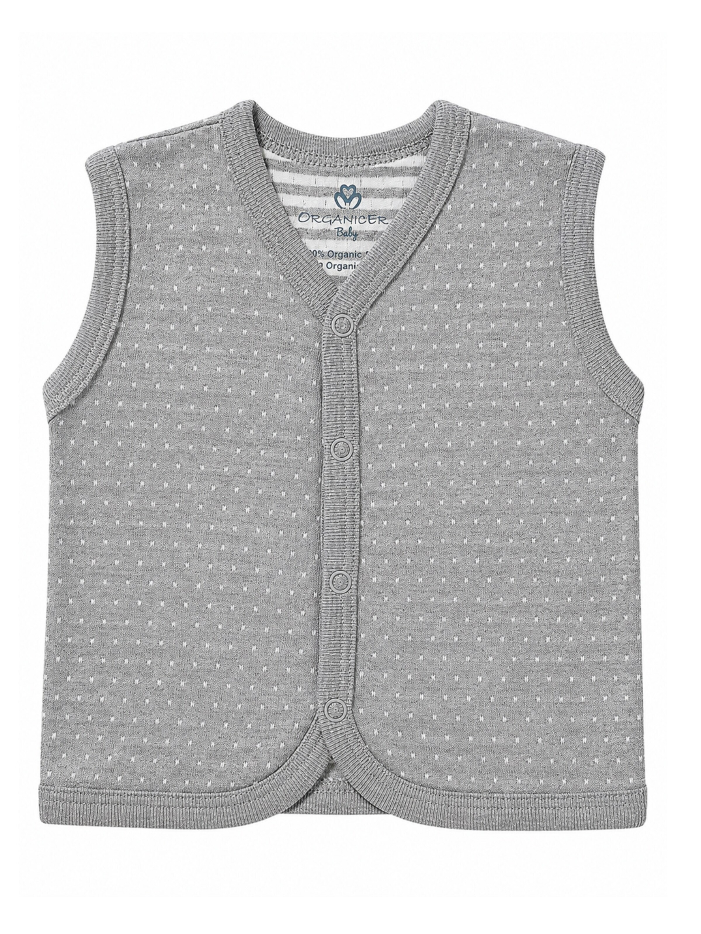 OrganicEra Vest 'OrganicEra Organic  Baby Vest' in Grey: front
