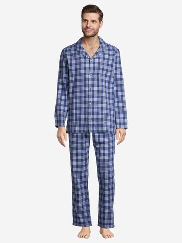 SEIDENSTICKER Long Pajamas 'Flanell' in Blue