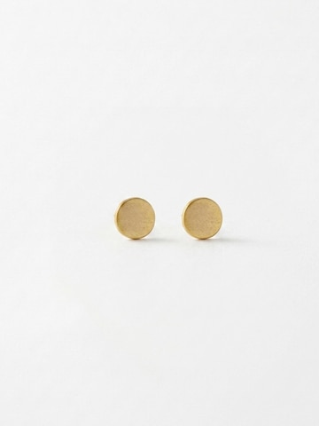 DNSK Copenhagen Øreringe 'TYRA Waterproof 18K Gold Plated Post Earrings – Sanded Stainless Steel' i guld: forside