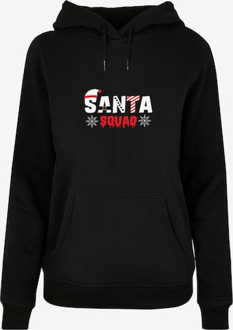 Merchcode Sweatshirt 'Santa Squad' in Black: front