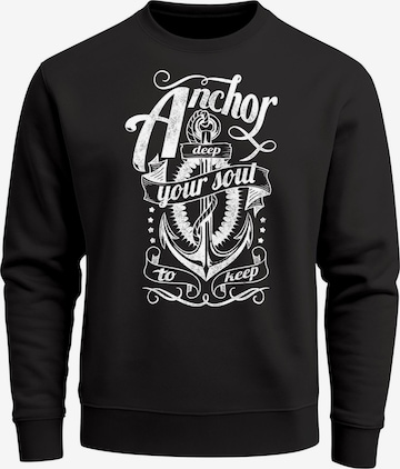 Neverless Sweatshirt 'Anker Soul' in Black: front