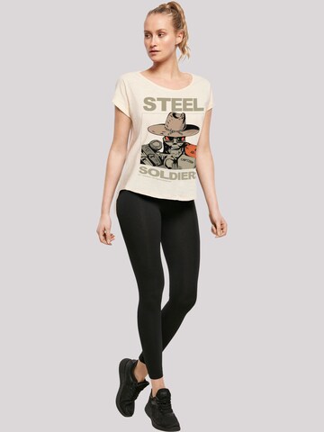 T-shirt 'Retro Gaming STEEL SOLDIERS' F4NT4STIC en beige