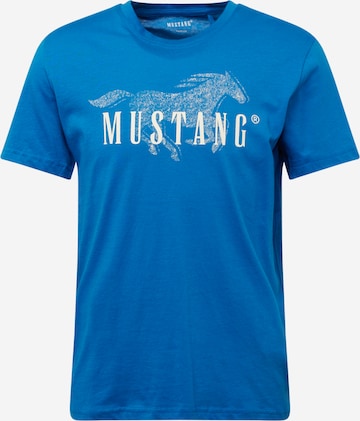 MUSTANG T-shirt 'Alex C' i blå: framsida