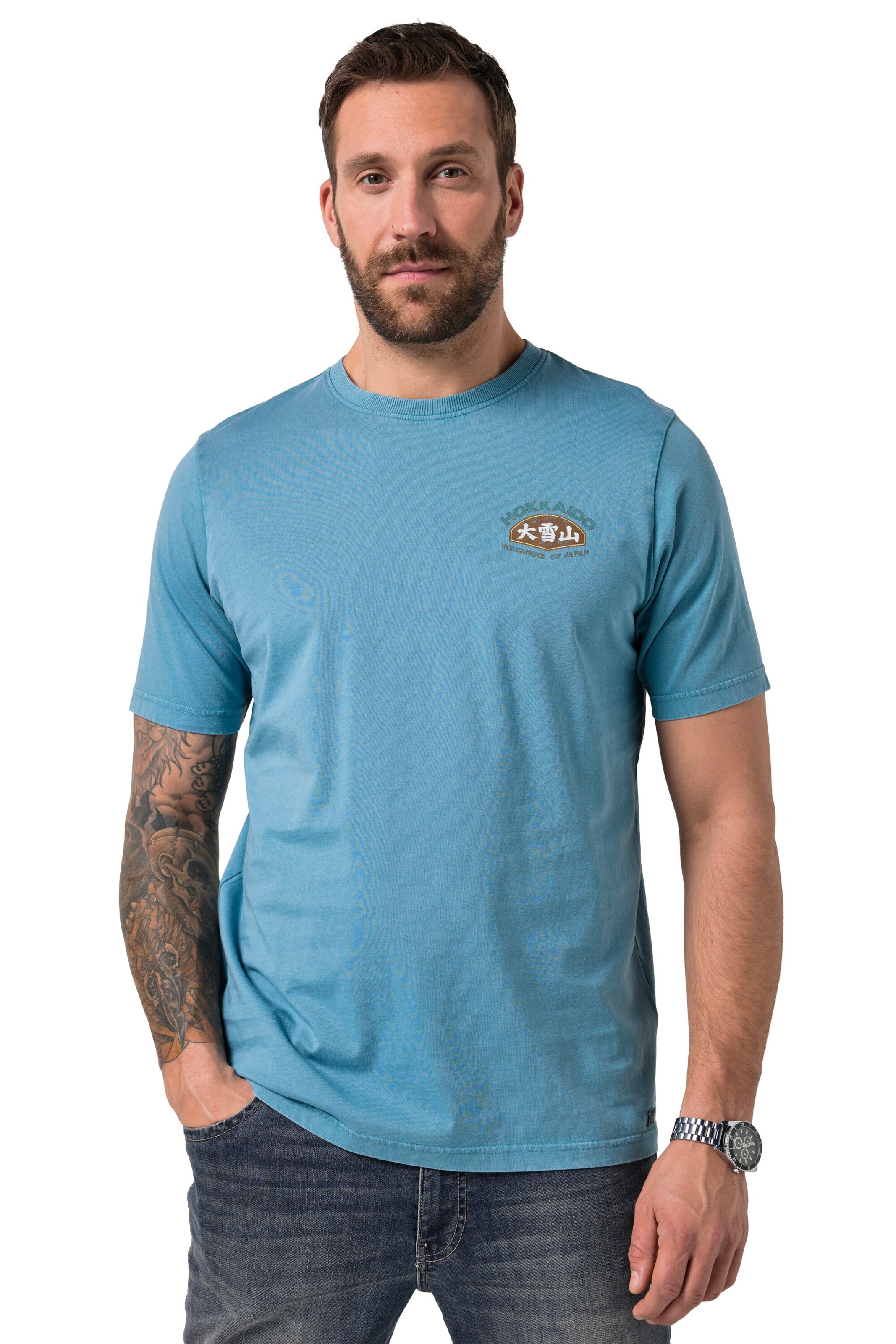 JP1880 Shirt in Blauw: voorkant