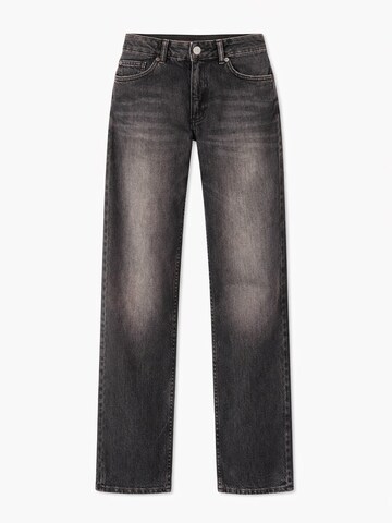 IT'S BASIC Regular Jeans 'Straight High Rise Jeans' in Bruin: voorkant