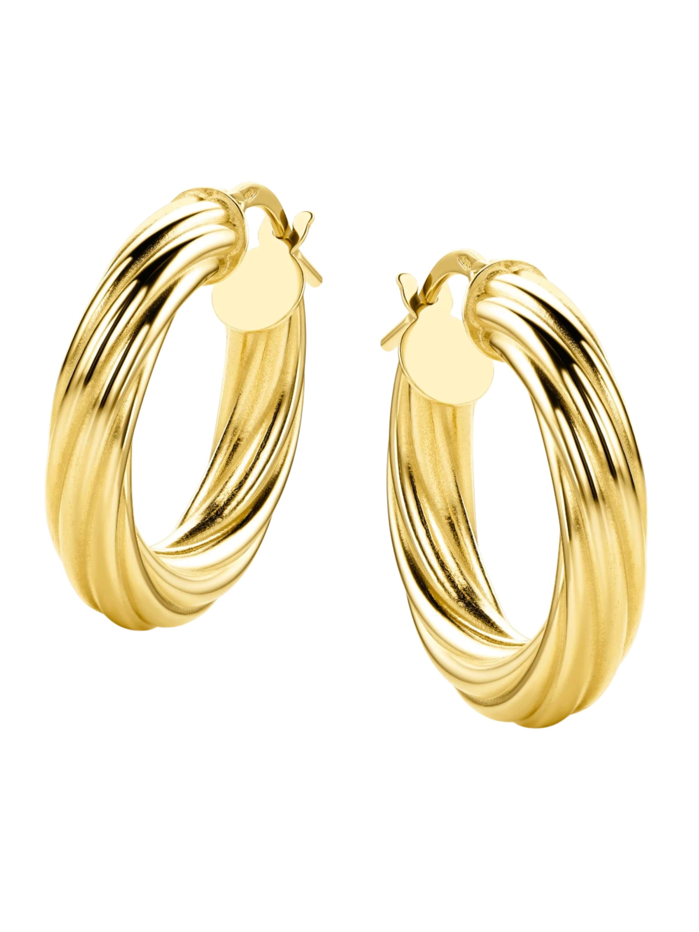 Orecchini 'Ohrringe aus 585 Gelbgold' di DIAMANT LETERNEL in giallo: frontale