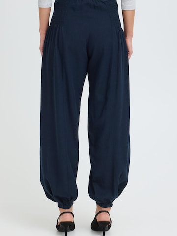 Oxmo - Loosefit Pantalón ' OXNInna Linen Mix Relaxed Fit ' en azul