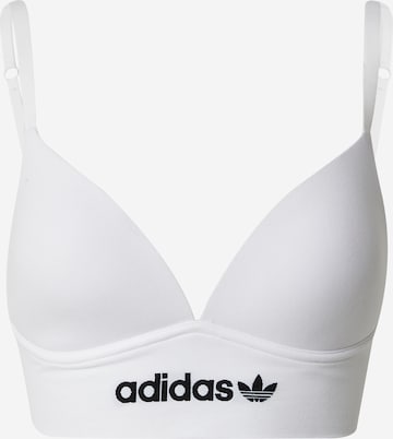 ADIDAS ORIGINALS Triangle Bra in White: front