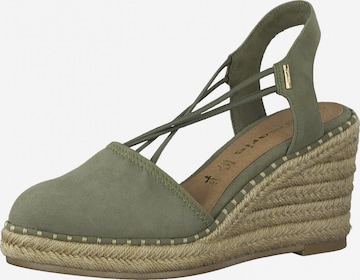 TAMARIS - Zapatos destalonado en verde: frente