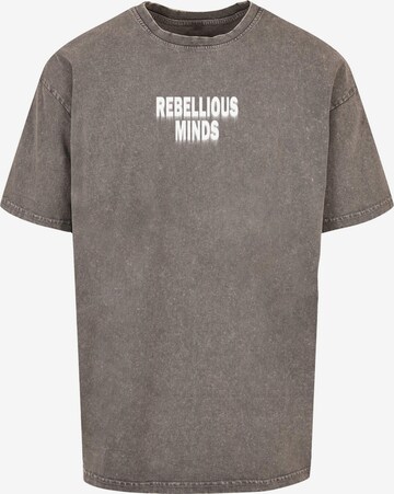 Merchcode Shirt 'Rebellious Minds' in Grijs: voorkant