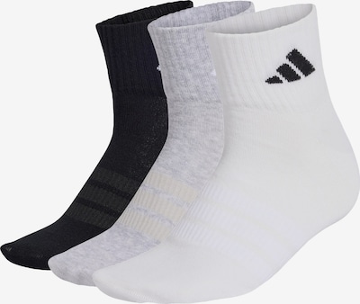 ADIDAS PERFORMANCE Sportske čarape 'THIN&LIGHT SPORTSWEAR ANKLE 3 PAIR PACK' veličine 28-30 u svijetlosiva / crna / bijela, Pregled proizvoda