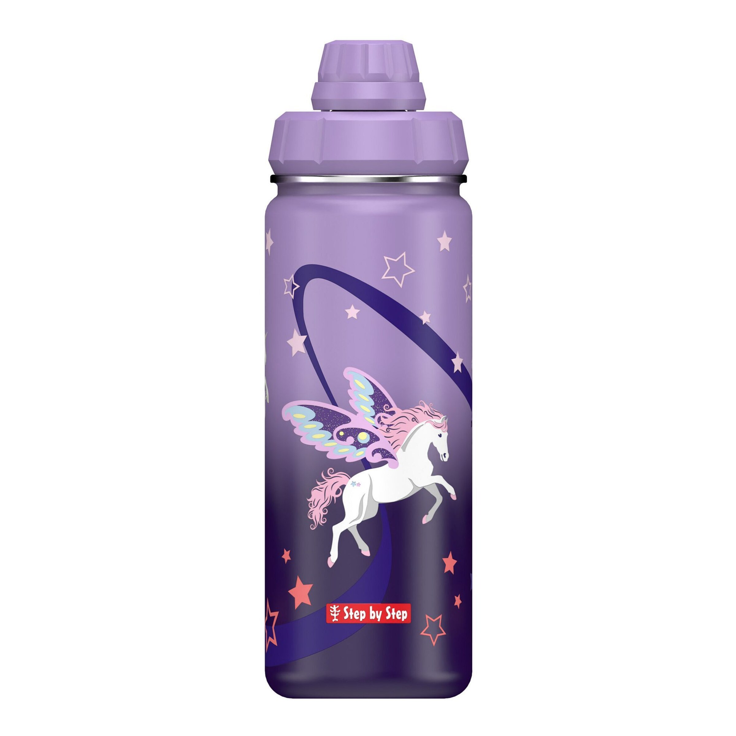STEP BY STEP Drinkfles in Lila: voorkant