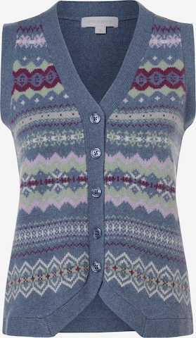 Brookshire Gebreid vest in Blauw: voorkant