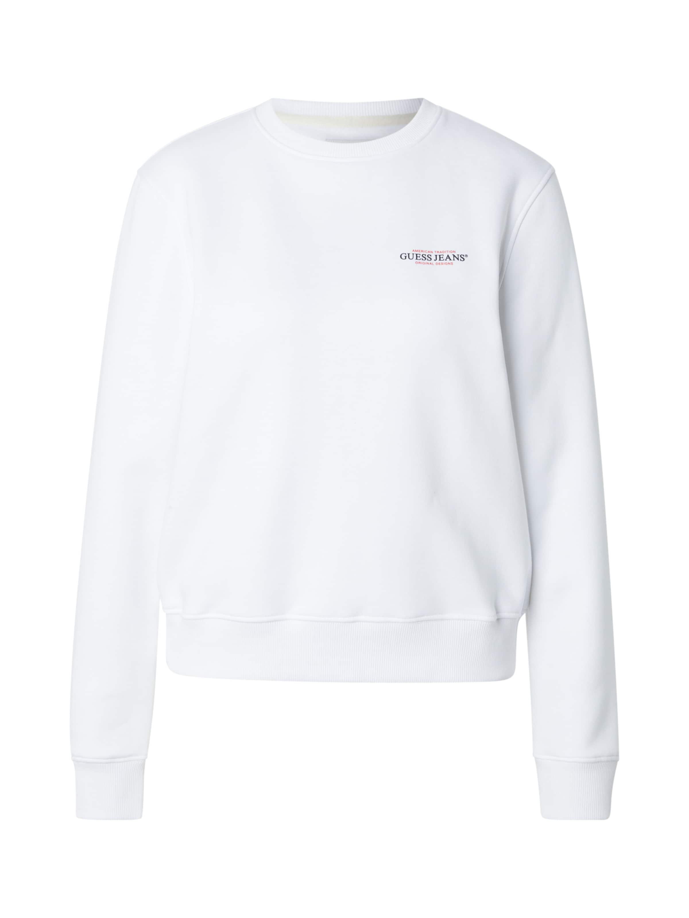 GUESS JEANS Sweatshirt in White: front