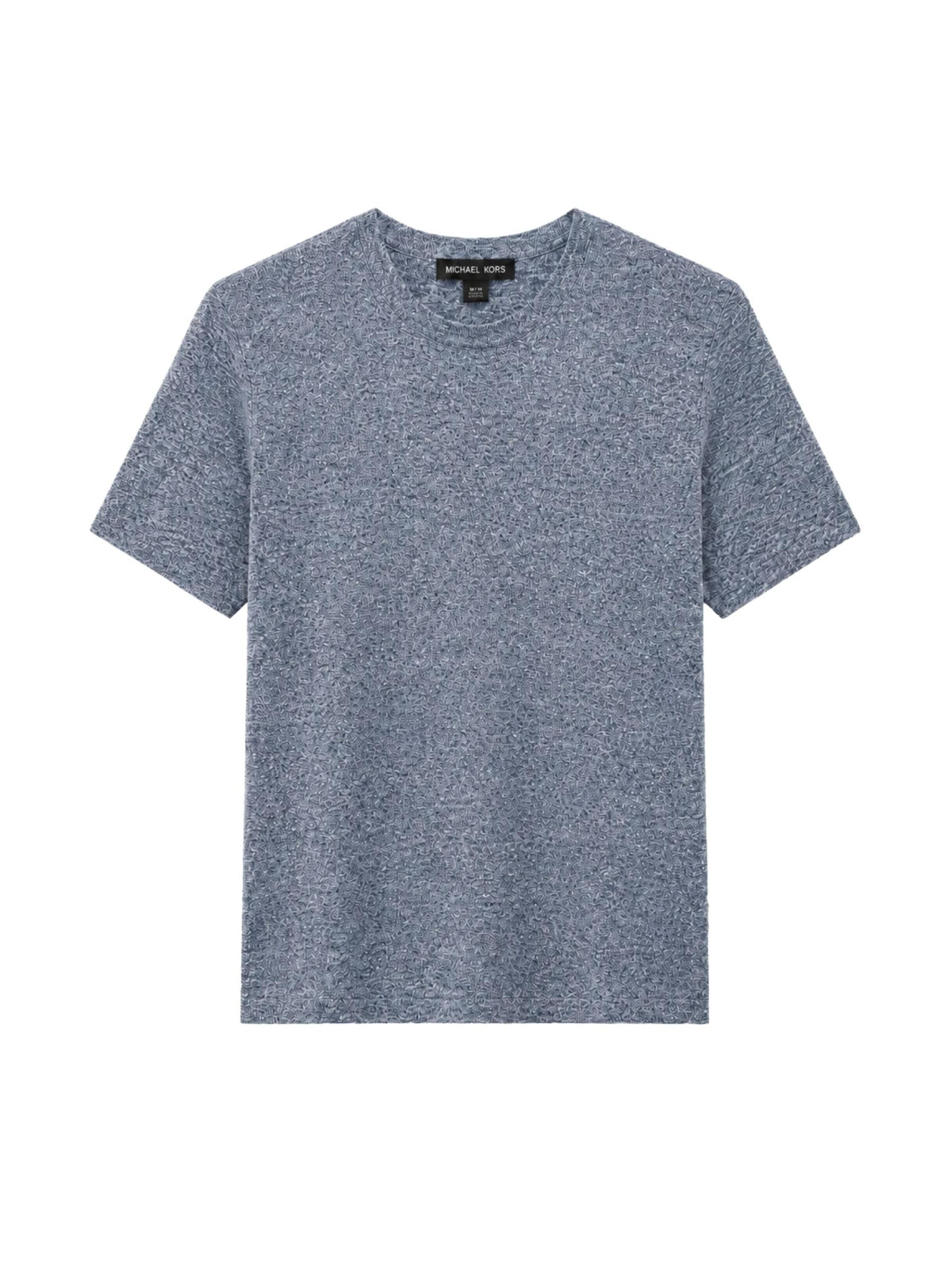 Michael Kors T-shirt 'MICHAEL KORS MAGLIA IN FILO M/M T-SHIRT' i blå: framsida