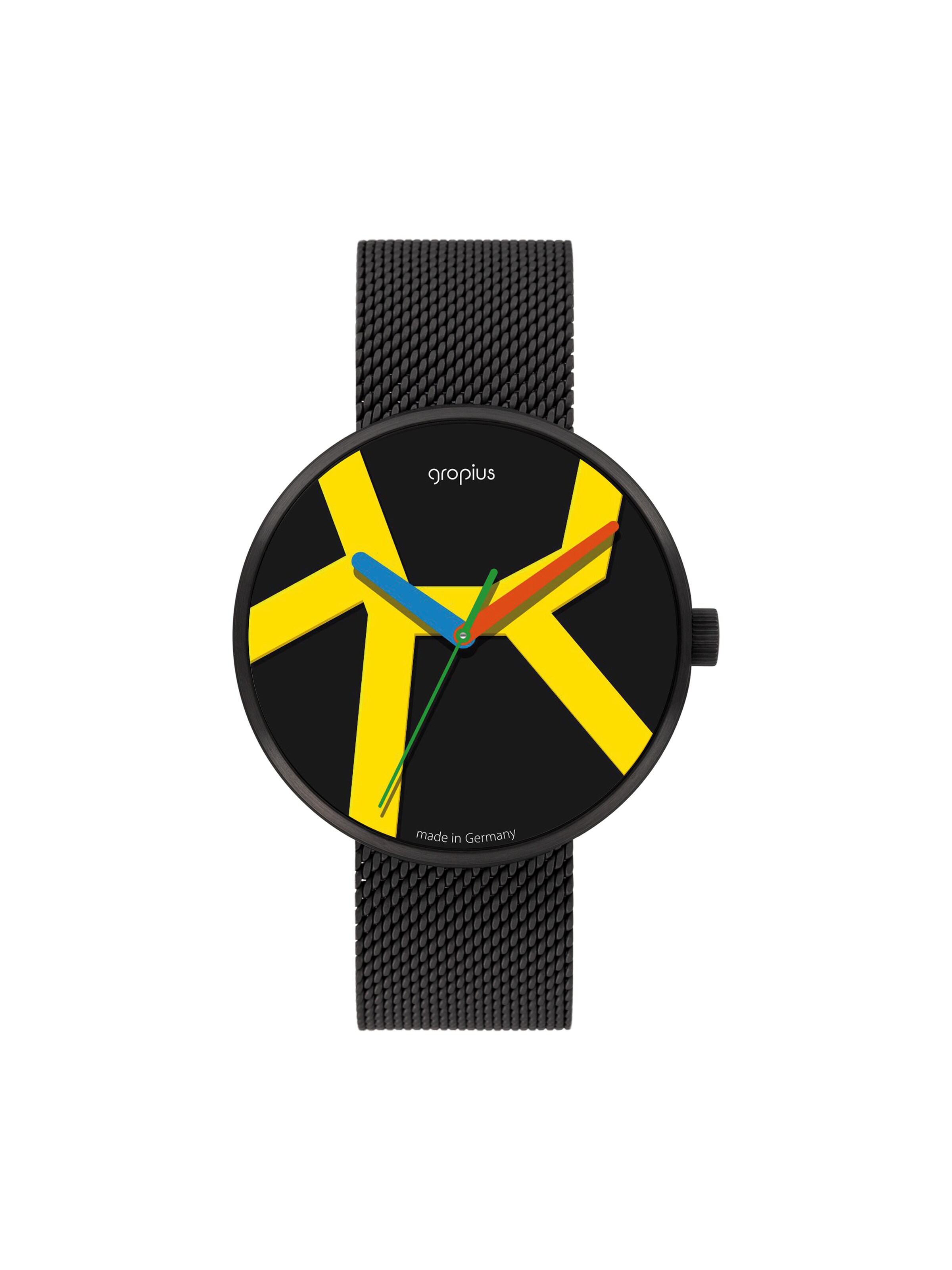 WALTER GROPIUS Analog Watch 'MOVE' in Black: front