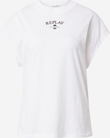 REPLAY - Camiseta en blanco: frente