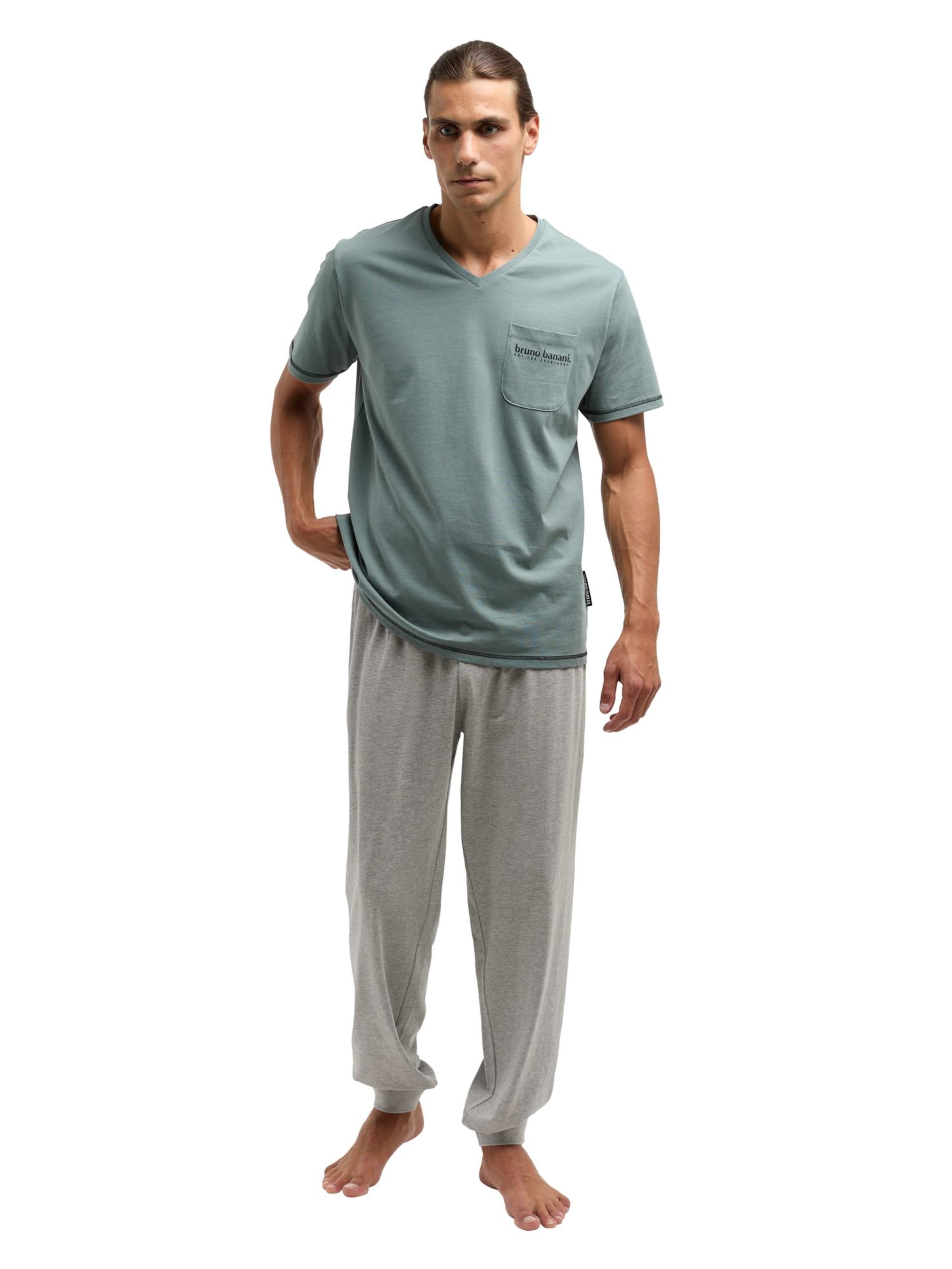 Bruno Banani Pyjama kort 'BURKE' in Grijs