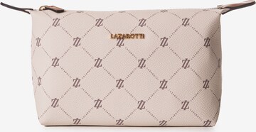 Lazarotti Cosmetic Bag 'Palermo' in Beige: front