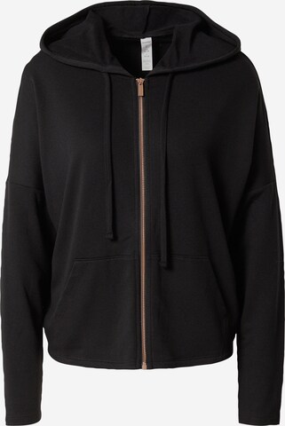 Marika Athletic Zip-Up Hoodie 'MAV' in Black: front