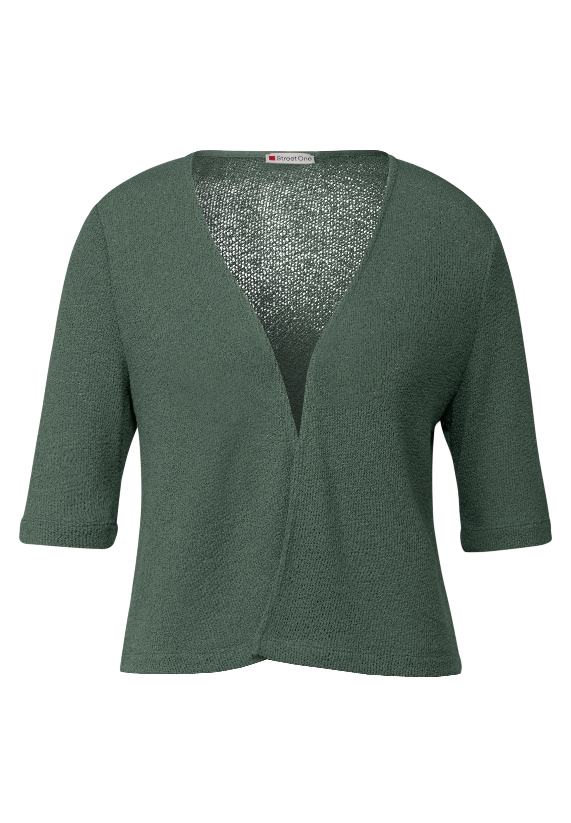STREET ONE Strickjacke in Grün: Vorderseite