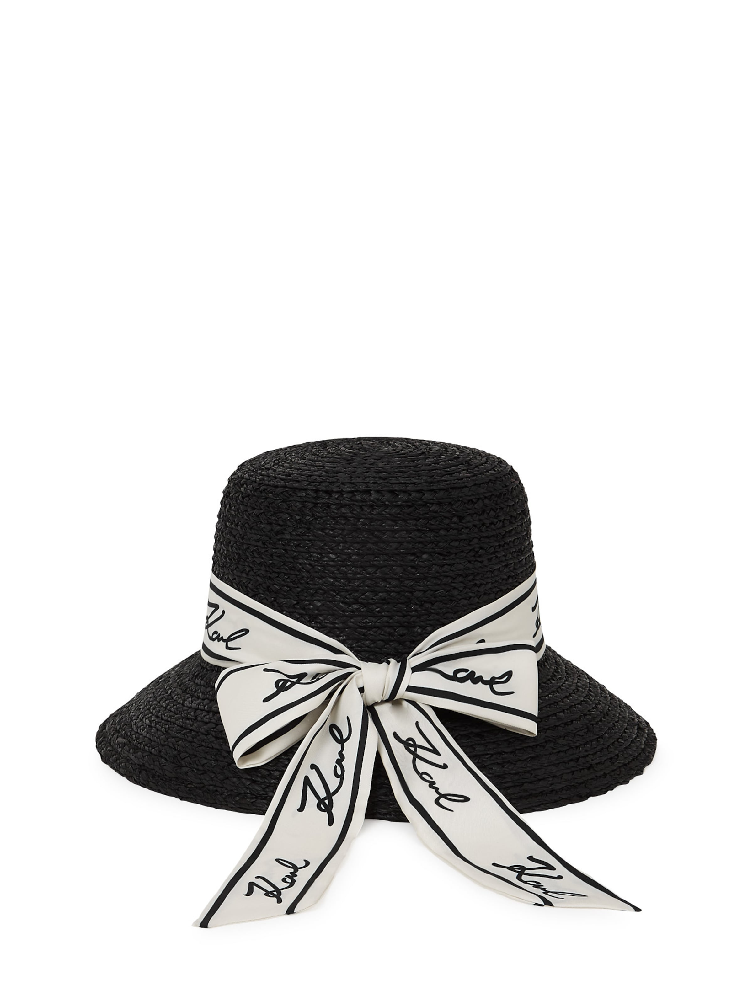 melns Karl Lagerfeld Hūte 'Signature'