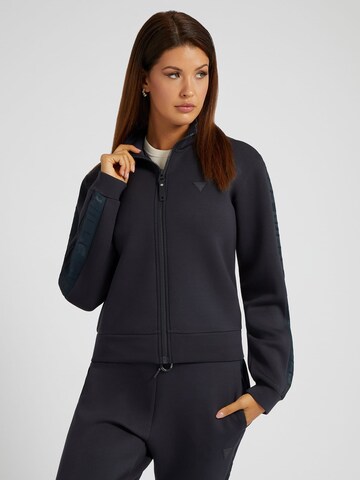 GUESS Zip-Up Hoodie 'New Allie' in Grey: front