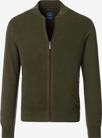 redmond Strickjacke 'Basic' in Grün: Vorderseite