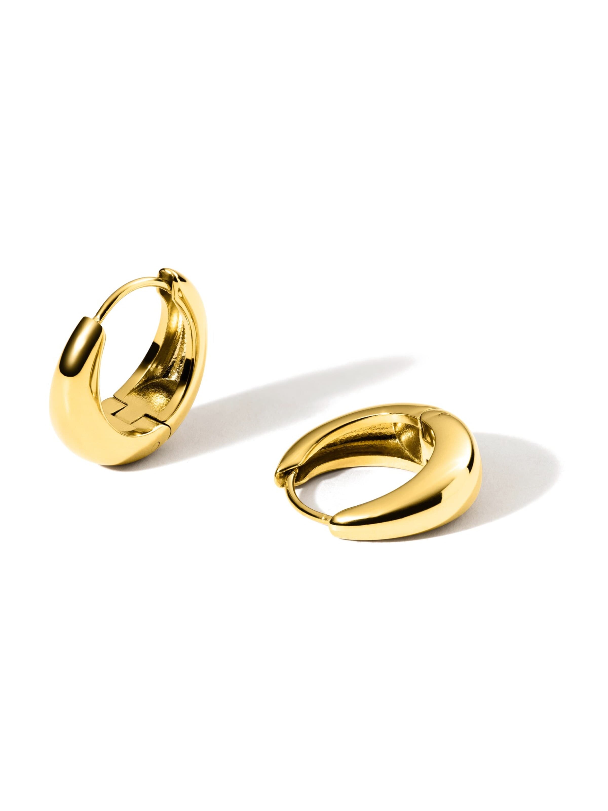 hiBALI Earrings 'Bold Curvy' in Gold: front