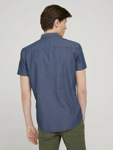 TOM TAILOR DENIM Comfort Fit Hemd in Blau