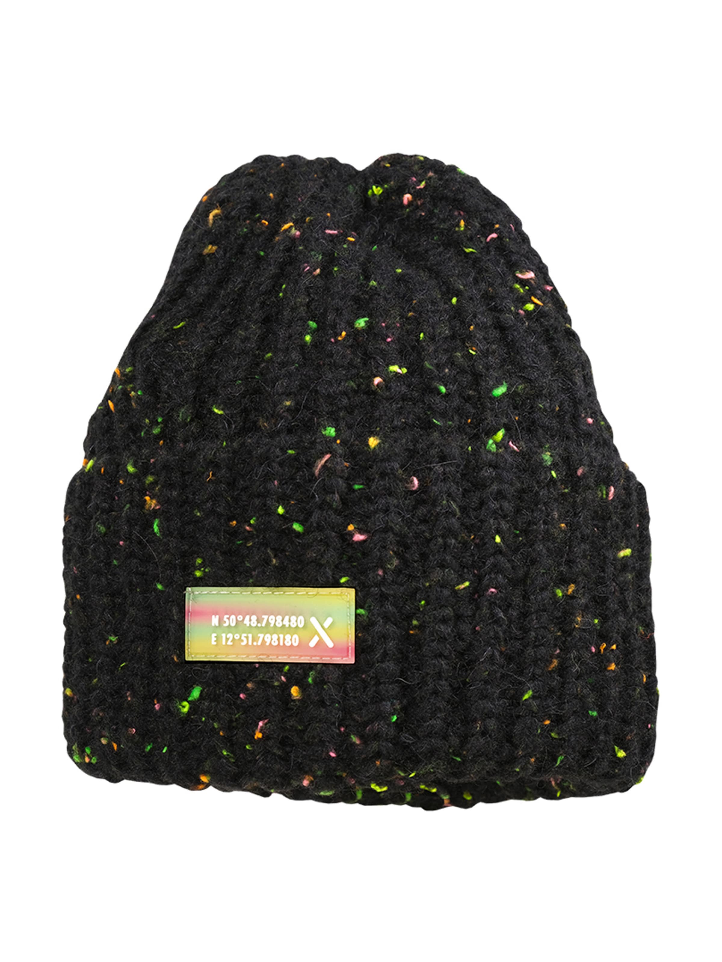 Bonnet MAXIMO en noir : devant