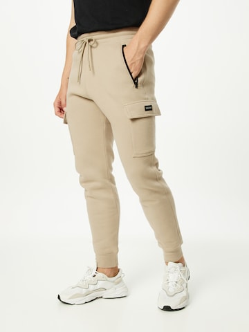 HOLLISTER Tapered Cargo Pants in Brown: front