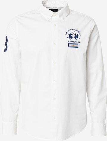 balta La Martina Standartinis modelis Marškiniai: priekis