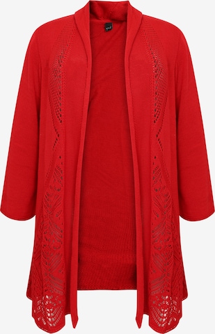 Yoek Blouse ' Dolce ' in Rood: voorkant