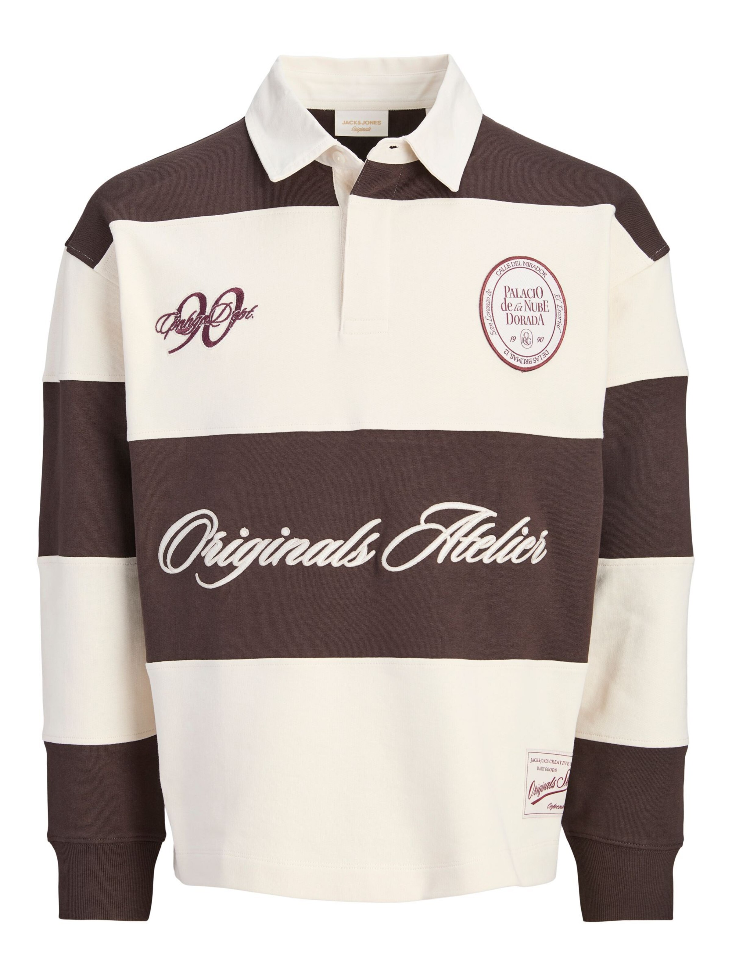 JACK & JONES Sweatshirt in Bruin: voorkant