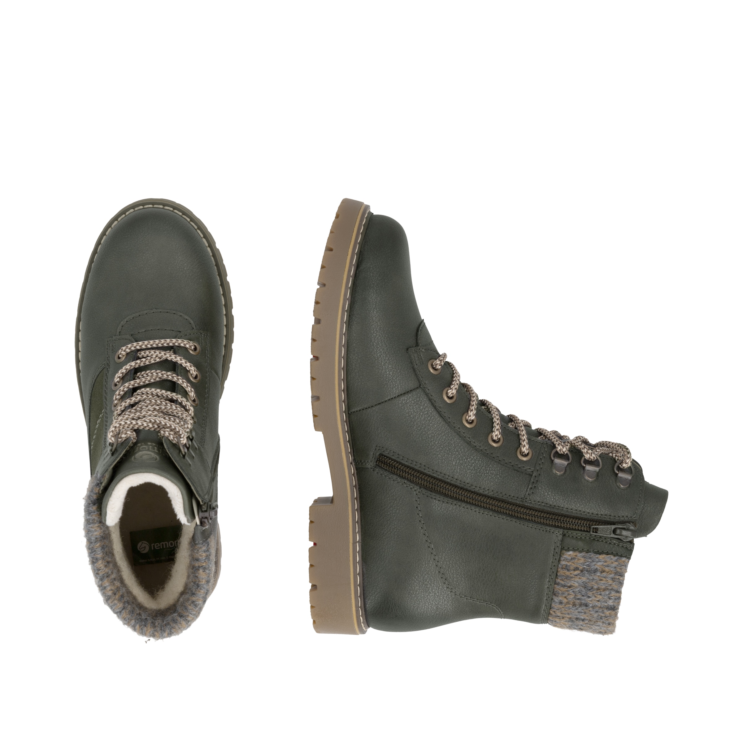 Bottes à lacets REMONTE en vert