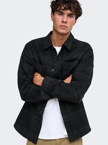 Regular fit Camicia 'ONSALP' di Only & Sons in nero