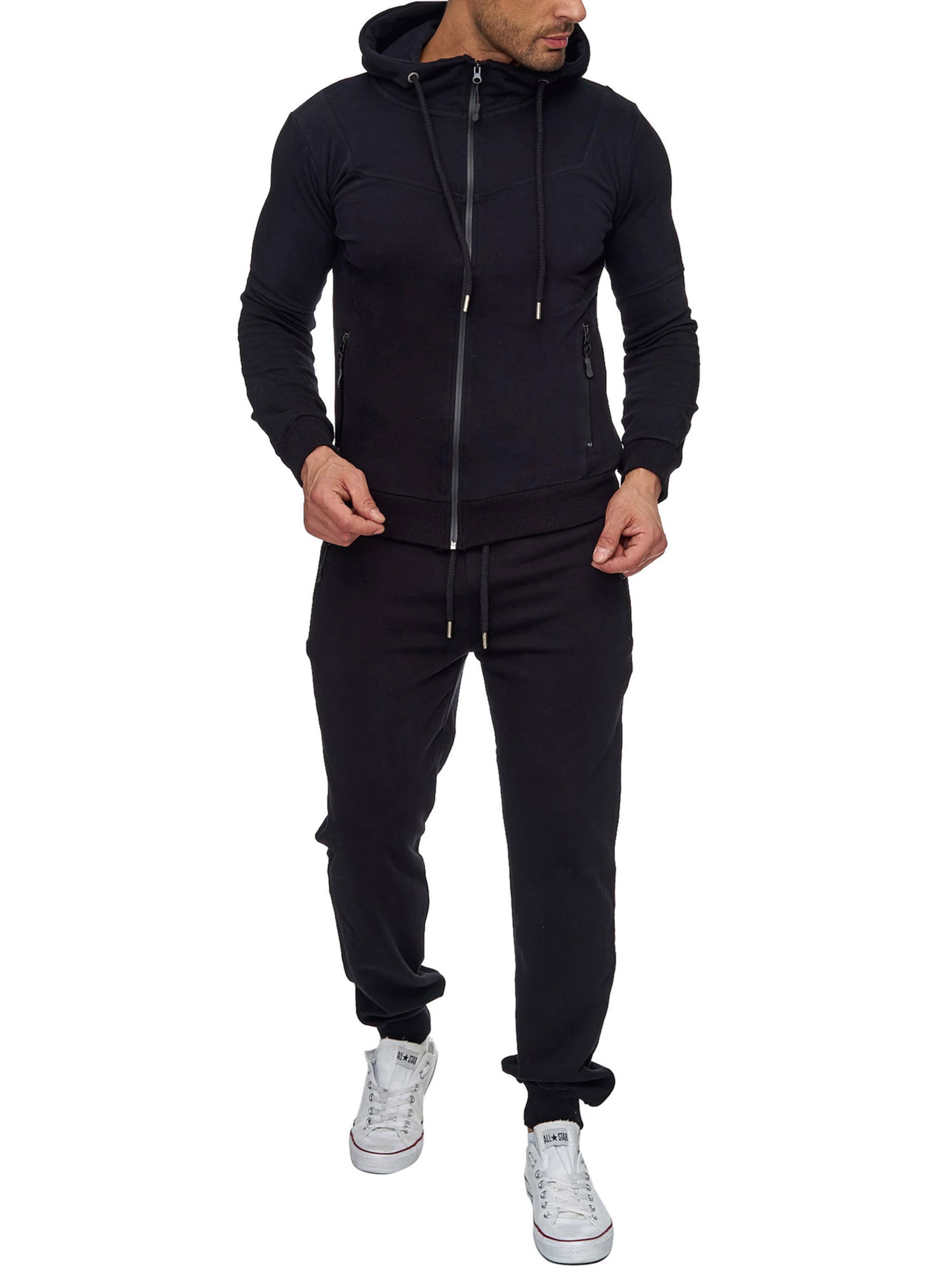 Reslad Trainingsanzug 'RS5063'‌‌‌‌‌‌‌ in Schwarz: Vorderseite