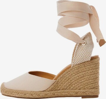 MANGO Espadrilles 'Georgina' in Beige: predná strana