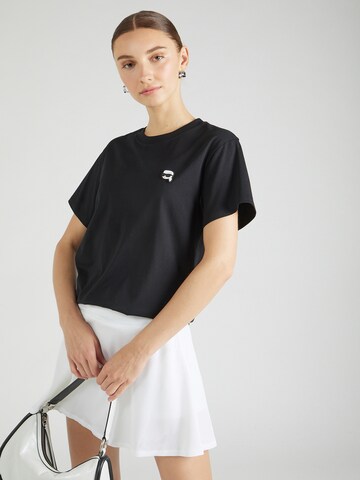Karl Lagerfeld - Camiseta 'Ikonik 2.0' en negro: frente